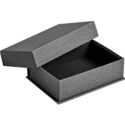 black coloured rigid box with box opening